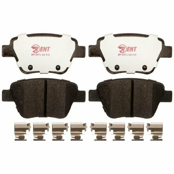 R/M Brakes BRAKE PADS OEM OE Replacement Hybrid Technology Includes Mounting Hardware EHT1456H